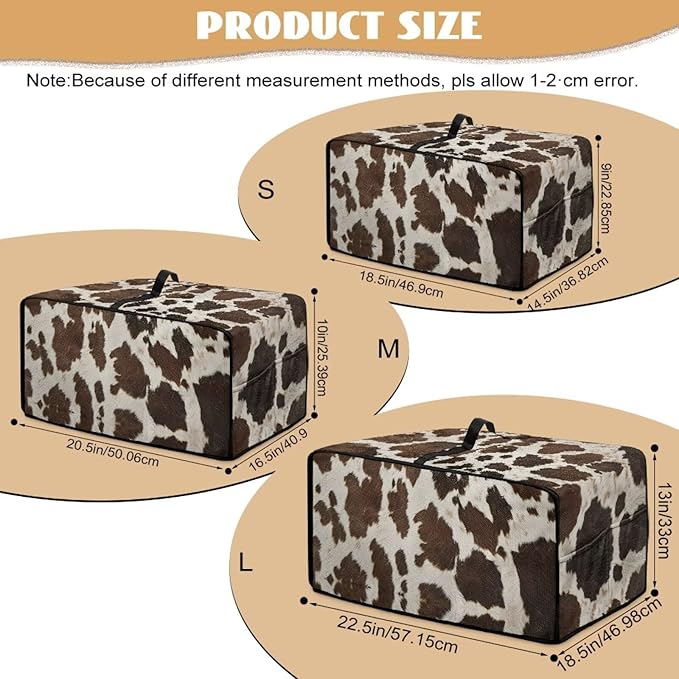 Doojoayie Brown Cow Print Toaster Oven Cover 4 Slice Bread Machine Cover Universal Fit Small Appliance Dust Protector Simple Style Kitchen Decoration