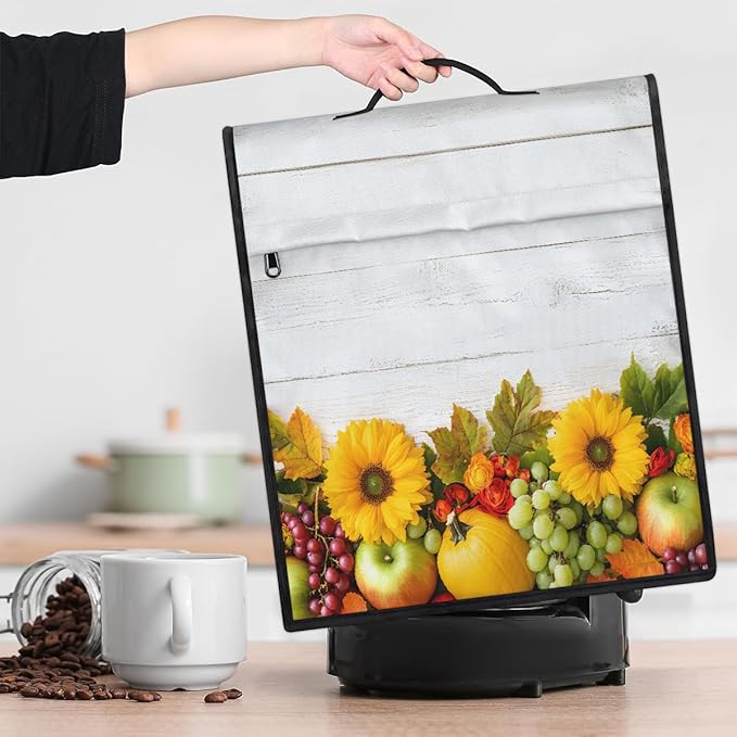 cfpolar Kitchen Aid Mixer Cover Compatible with 6-8 Quarts Pumpkin Sunflower Food Stand Mixer Cover Kitchen Aid Mixers Accessories Appliance Organizer Bag Dust Covers with Zipper Pocket