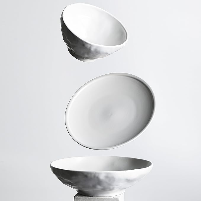 Stone by Mercer Project NENDO 32-Piece Dinnerware Set Stoneware White