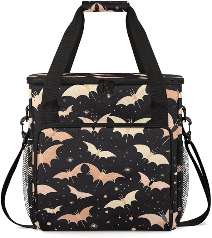 Magical Bat Coffee Maker Carrying Bag Mystical Bat Travel Storage Bag Compatible with K-Mini or K-Mini Plus Single Serve Coffee Brewer Carrying Case with Multiple Pockets &amp Shoulder Strap