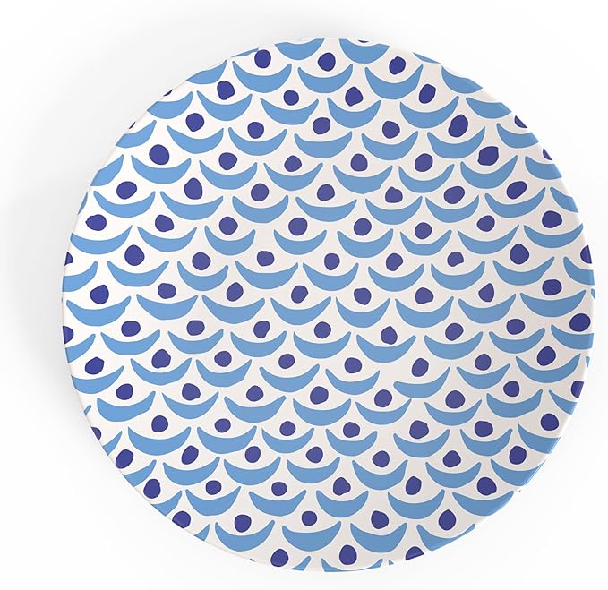 TervisHome Melamine - 12-Piece Dinnerware Set | MediterraBlue Collection | Durable Stoneware-like Quality Dishwasher Safe Perfect for Indoor and Outdoor Use