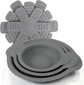 BYKITCHEN 3PCS Silicone Pan Protectors with 6PCS Felt Pan Pot Separators Dividers Pads for Stacking and Protecting Your Cookware Compatible with Hexclad Cookware Set Tfal Nonstick Frying Pans &ampM