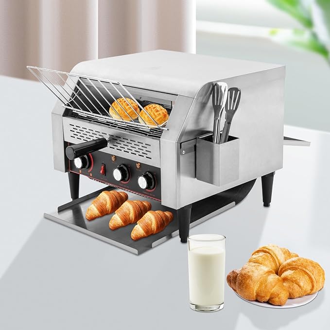Commercial Toaster Restaurant Conveyor Toaster Two-way Output Multiple Speed &amp Modes Smooth Transmission