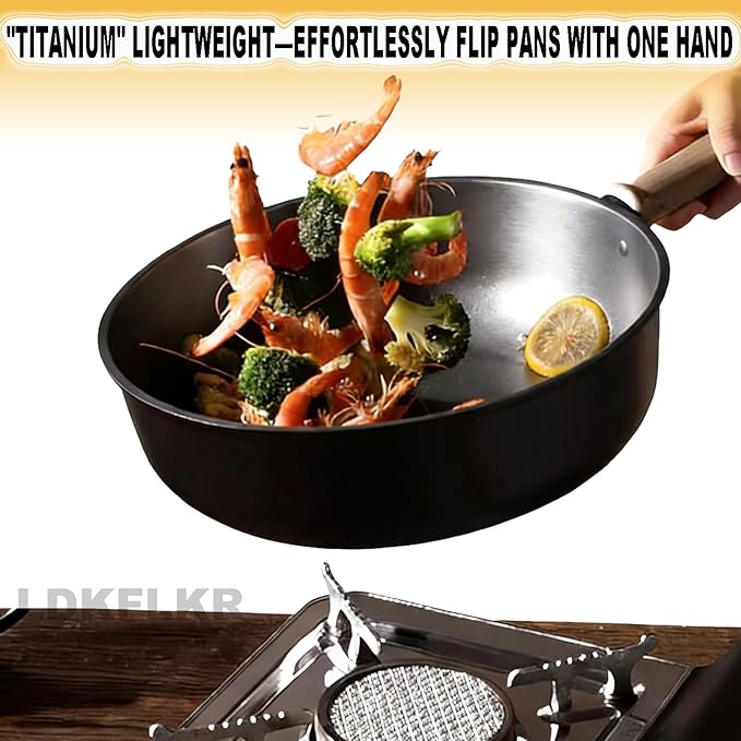 Non-Stick Titanium Cookware Set Multi-Functional Frying Pans Sauce Pans with Lids Cooking Pot Sets Pots and Pans Set with All Stovetops for Boiling/Stir-Frying/Stewing18Piece