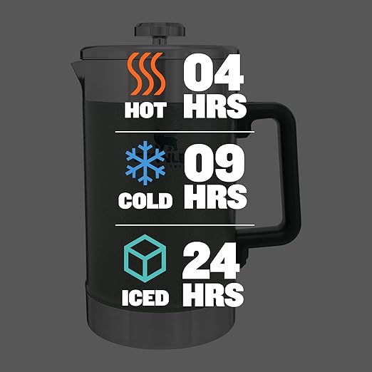 STANLEY Classic Stay-Hot French Press Coffee Maker 48 oz | 5 Minute Brew 4 Hours Hot | Mesh Filter for Coffee Grounds | Insulated Stainless Steel French Press | BPA-Free | Hammertone Green