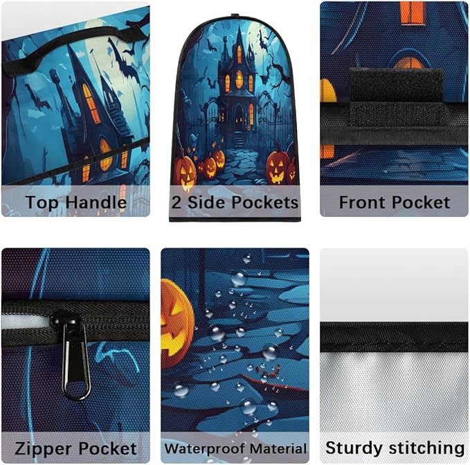cfpolar Kitchen Aid Mixer Cover Compatible with 6-8 Quarts Halloween Spooky Decorate Stand Mixer Cover Kitchen Aid Mixers Accessories Appliance Organizer Bag Dust Covers with Zipper Pocket