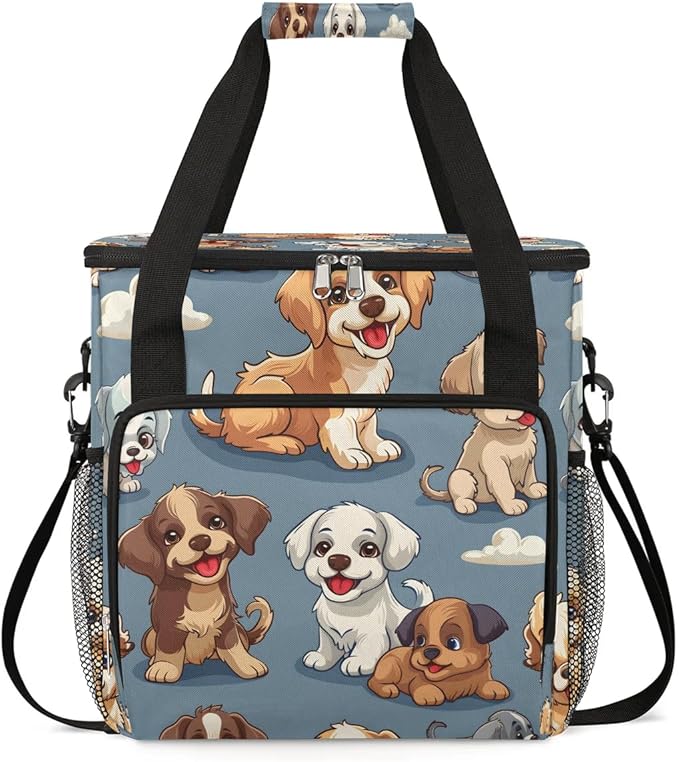 Cute Dogs Coffee Maker Travel Bag for K-Mini or K-Mini Plus Single Serve Coffee Brewer Portable Storage Tote Case for Tarvel