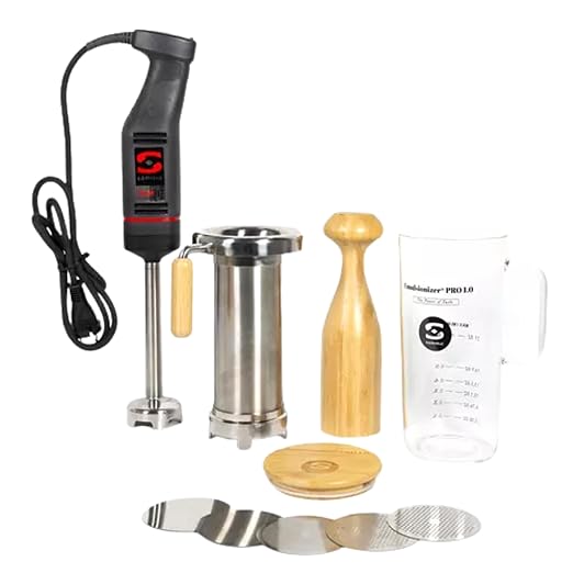 Sammic XM-12 Hand Blender + Emulsionizer PRO 1.0 Bundle Pack Professional 240W Immersion Blender with Variable Speed 5 Interchangeable Discs Borosilicate Jar &amp Enhanced Emulsion System (3030733