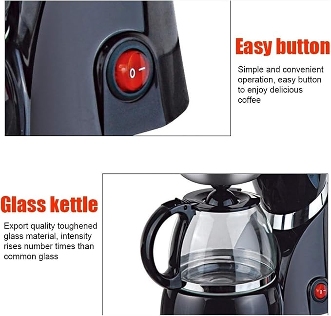 Electric Drip Coffee Machine - 600ML Hourglass Espresso and Cappuccino Maker for Cafe Quality Brew
