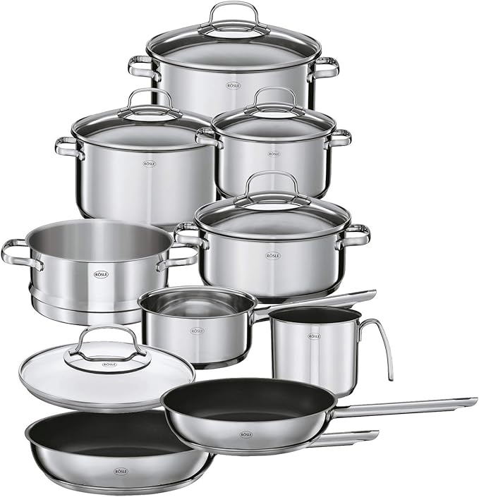 Rösle Elegance Stainless Steel Cookware Set 10 Piece