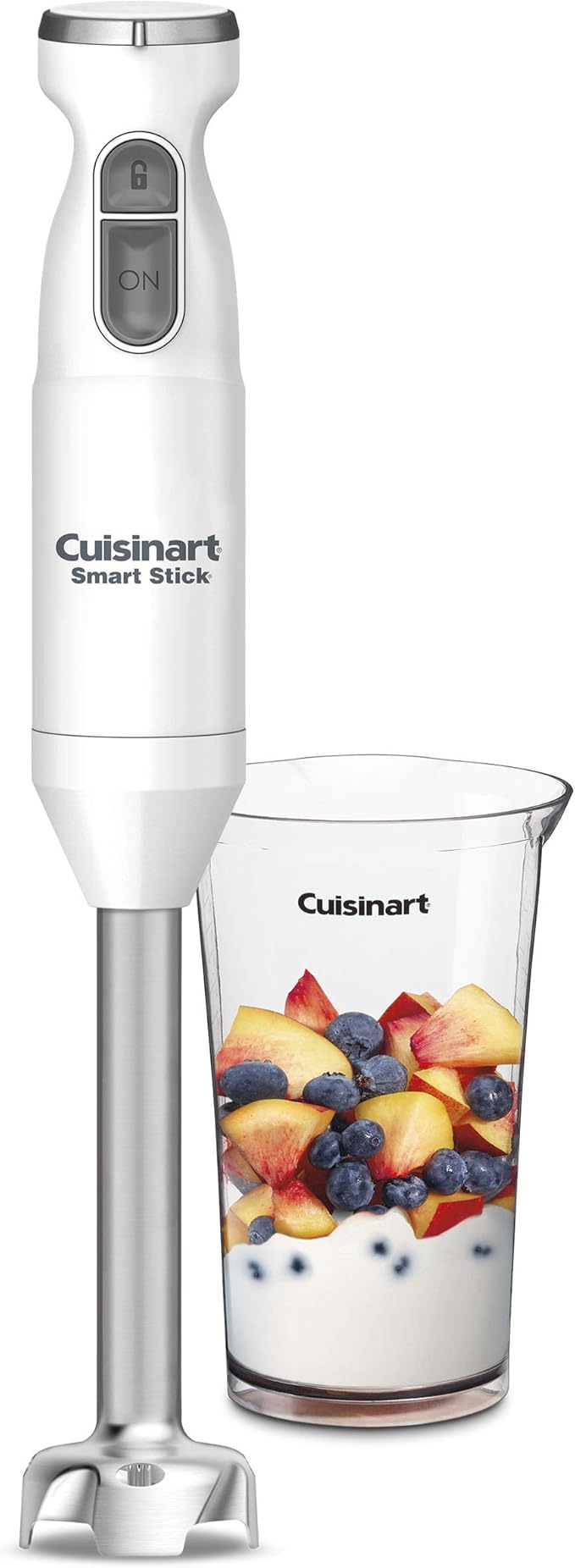 Cuisinart Smart Stick Two-Speed Hand Blender Powerful Immersion Blender with 300-Watt Motor Blends Shakes Smoothies Puree Baby Food Soups &amp Sauces CSB-175P1 White