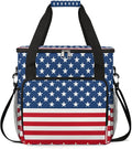 Stars Stripes Coffee Maker Carrying Bag Compatible with K-Mini or K-Mini Plus Portable Single Cup Coffee Maker Case with Pockets for K Cup Pods