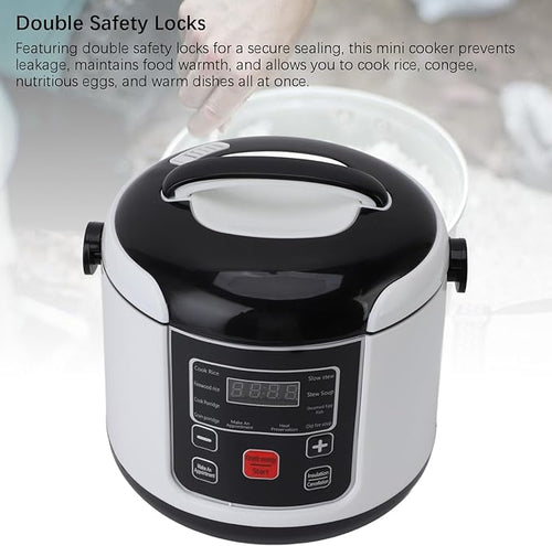 12V Car Rice r 2L Portable with Steaming Basket Non-Stick Inner Pot Insulation Function &amp 24H Timer for Travel Cars