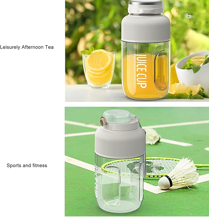 Electric Juicer Cup Mini Blender Bottles USB Rechargeable Portable Fruit Blender with Stainless Steel Blades Electric Mixer for Smoothies and Shakes (White)