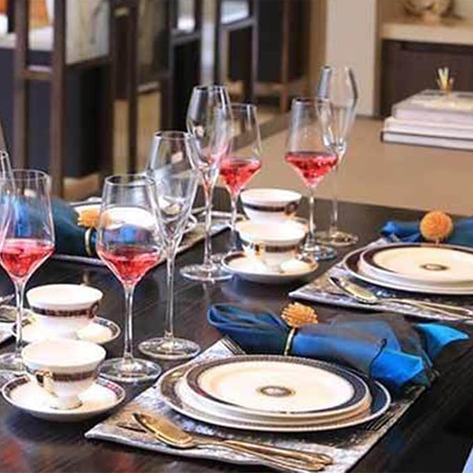 European Style Dinnerware Set Service for 2 Bone China Dinnerware Sets Unbreakable Porcelain Dinner Sets Coffee Cup and Saucer Tableware Set Steak Dinner Plates Dish Set sets-004
