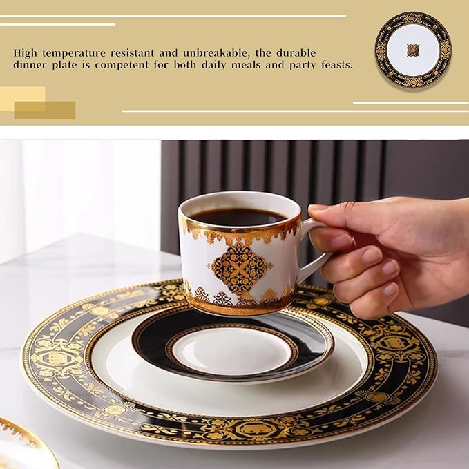 24 piece porcelain dinnerware set bone china dinnerware set dishes set for 6 hotel wedding family gathering dishwasher safe banquet present for mom present for maternal grandmother
