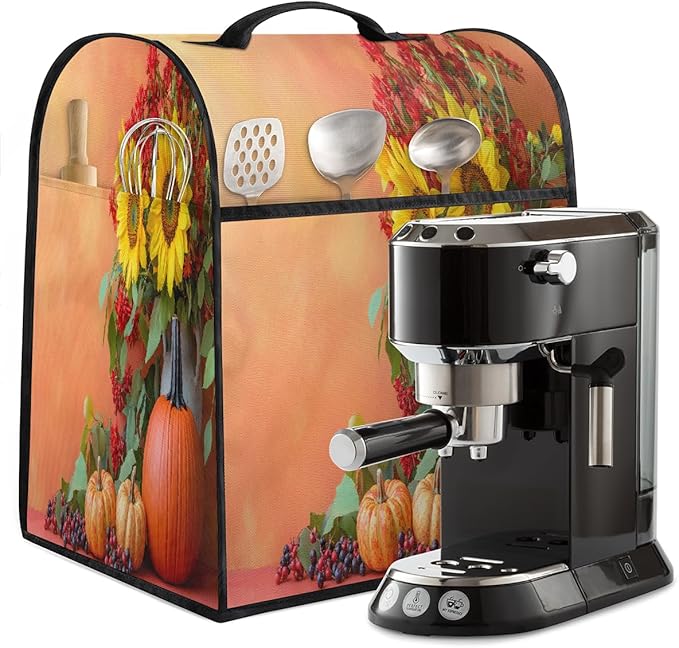 cfpolar Kitchen Aid Mixer Cover Compatible with 6-8 Quarts Sunflower Pumpkin Flower Stand Mixer Cover Kitchen Aid Mixers Accessories Appliance Organizer Bag Dust Covers with Zipper Pocket