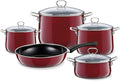 Riess 0558-008 Nouvelle - Top 3000 Rosso Set of Dishes 5 Pieces Maroon