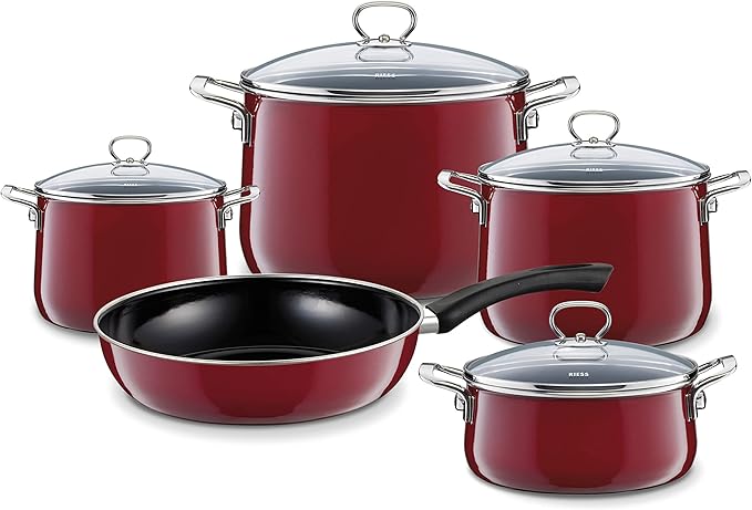 Riess 0558-008 Nouvelle - Top 3000 Rosso Set of Dishes 5 Pieces Maroon