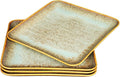 Ceramic Dinner Plates Dish SetSet of 4for Lunch snacks -Microwave Oven &amp Dishwasher SafeScratch ResistantDinnerware Kitchen Porcelain Serving Dishes9 inch Square
