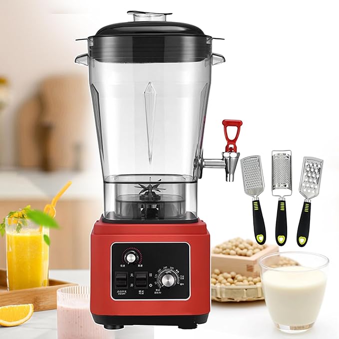 Commercial Juice Extractor Smoothie Maker 45000rpm Electric Kitchen Mixer Electric Beverage Machine with Soundproof Cover Ice Cube Machine Soy Milk Machine (11l/15l/19l)15L