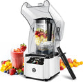WantJoin Quiet Blender - Kitchen Blender with Soundproof 2.5 HP Copper Motor 80oz Jar Multifunctional Silent Blenders for Smoothies Juice Soups Sauce w/ 15 Speeds Stainless Steel 6-blade Combo