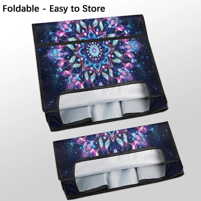 Kitchen Aid Mixer Cover Flowers Ethnic Mandala Purple Stand Mixer Cover Compatible with 6-8 Quarts Stand Mixers Dust Covers with Zipper Pocket Foldable Washable Kitchen Aid Organizer Bag