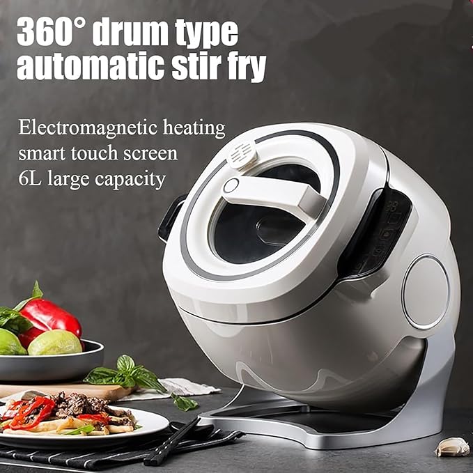 Automatic Cooking Machine - 360 Degree Rotation for Perfect Stir-Frying and Stewing Ideal for Home Kitchens