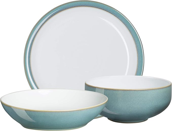 Denby AZURE 12PPS (Dinner Pasta Cereal) Dinnerware Set One size aqua teal