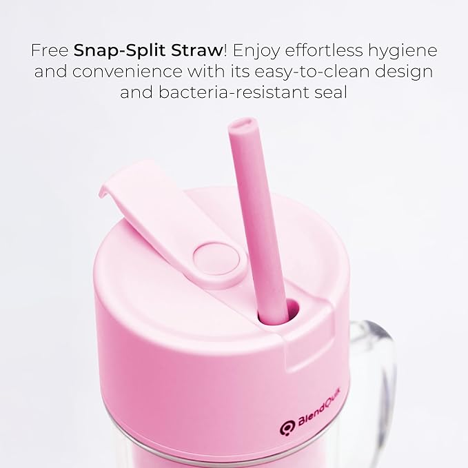 Personal Portable Blender For Shakes &amp Smoothies Leakproof &amp Stylish Portable Mason Jar Shaker Rechargeable Mini Blender with 10-Blade Blending System 14oz Pink