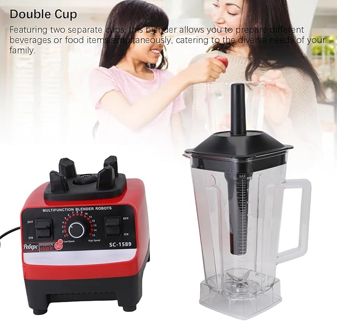 Professional Blender 2 Cups Multifunctional Powerful Crushing Blender with Advanced Crushing Technology for Shakes Mixing Grinding Juicing Kitchen