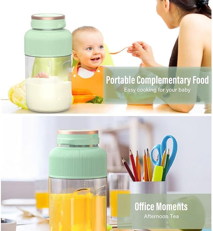 Portable Blender 1200ml Small Hand Blender for Smoothies and Shakes Mini Blender Fresh Juicer Cup with 18000rpm Stronger Motor for Gym Office Kitchen