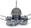 Ninja Ceramic Pro 11-Piece Cookware Set Non-Stick Pots &amp Pans Set with Glass Lids Nontoxic PTFE Free Ceramic Coated Oven Safe All Stovetops &amp Induction Compatible Midnight Blue CW39011
