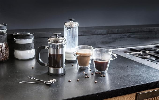 Judge Glass Cafetiere 3 Cup Coffee Maker (350ml) Removable Cork Base Scratch-Resistant Dishwasher Safe - 25 Year Guarantee