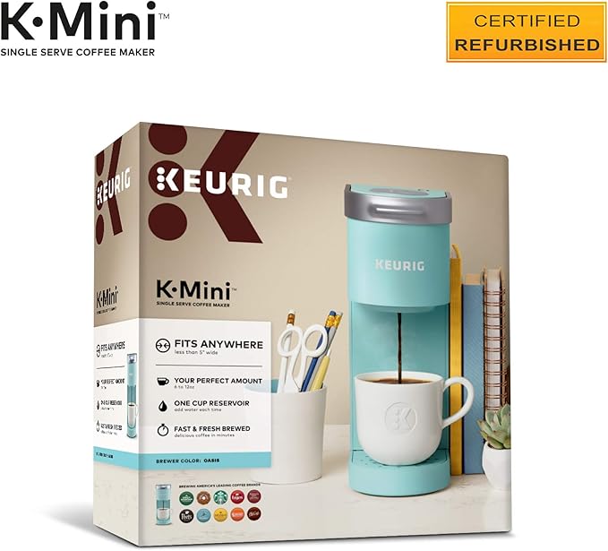 Keurig K-Mini Coffee Maker Certified Refurbished Oasis (Renewed)