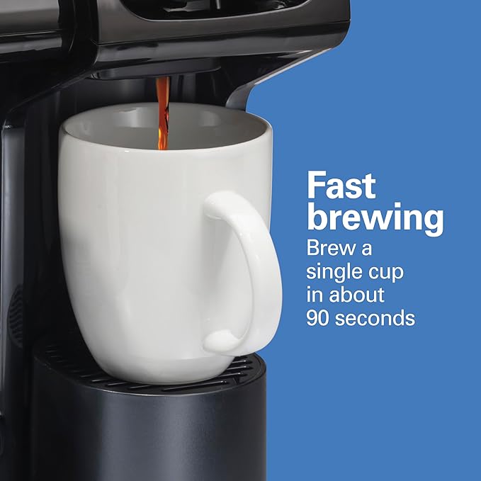 Hamilton Beach FlexBrew &amp 2-Way Programmable 12c Coffee Makers Single Serve &amp 12 Cup Compatible with K-Cup Pods or Grounds Fast Brewing (49902 49980R)