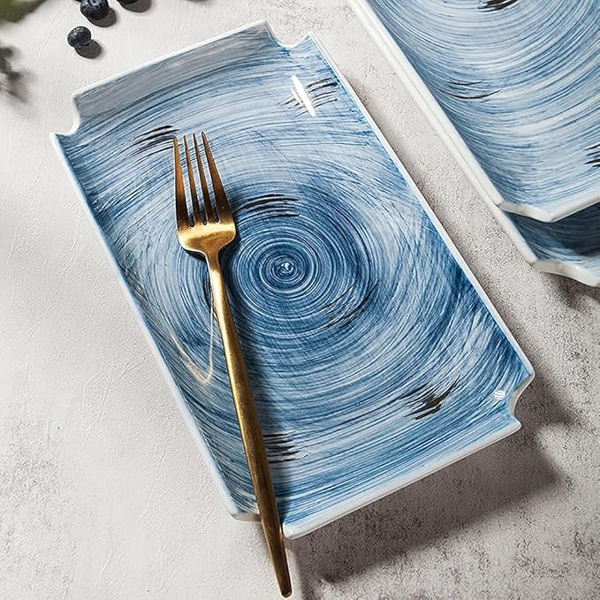 Porcelain Dinnerware Sets Plates and Bowls Sets 43pcs Ceramics Dinnerware Sets Creative Blue Sky Series Dinner Plates Complete Porcelain C