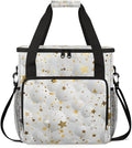 Glitter Coffee Maker Carrying Bag Gold Star Portable Travel Storage Tote Bag Compatible with K-Mini or K-Mini Plus Single Serve Coffee Brewer Carrying Case with Multiple Pockets &amp Shoulder Strap