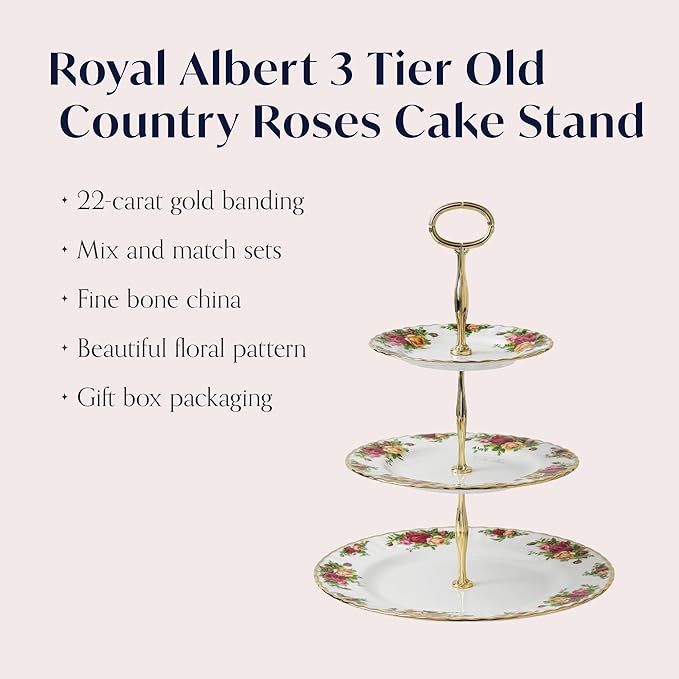 Royal Albert Old Country Roses Cake Stand Three-Tier