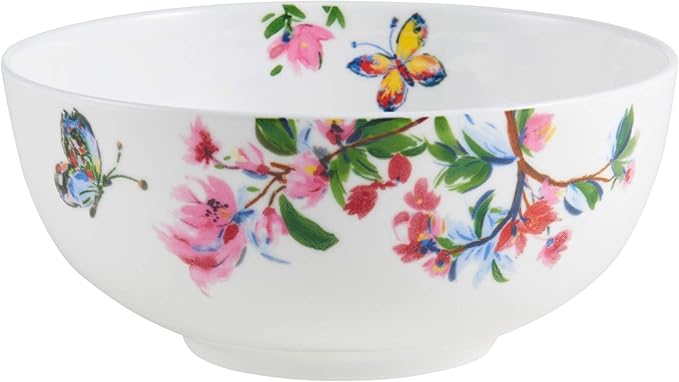 Mikasa Butterfly Garden Bone China Lightweight Chip Resistant 16-Piece Dinnerware Set Service For 4