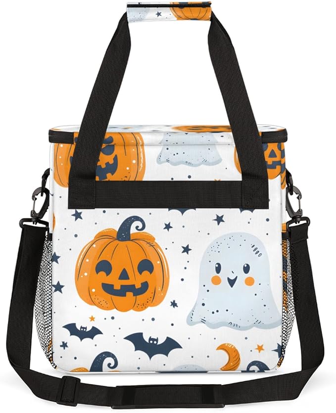 Magical Pumpkin Coffee Maker Carrying Bag Retro Pumpkin Travel Storage Bag Compatible with K-Mini or K-Mini Plus Single Serve Coffee Brewer Carrying Case with Multiple Pockets &amp Shoulder Strap