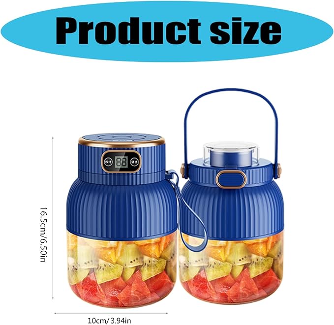 Large Capacity 600ml Portable Fruit Blenders USB Rechargeable High Speed Motor Juicer for Juices and Protein Shakes USB Rechargeable Juicer