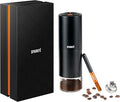 Portable Electric Coffee Grinder Rechargeable Handheld Grinder with Stainless Steel Conical Burr Adjustable Grind Settings for Espresso Moka Pour Over French Press Cold Brew Obsidian