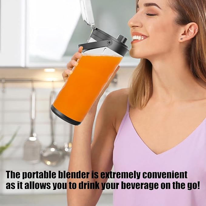 Portable BlenderUSB Rechargeable Personal Smoothie Mixer Powerful 7.4V Electric Juicer Cup With Design For Freshness Fruit Blending At Home Gym Office Rechargeable Juicer Blender