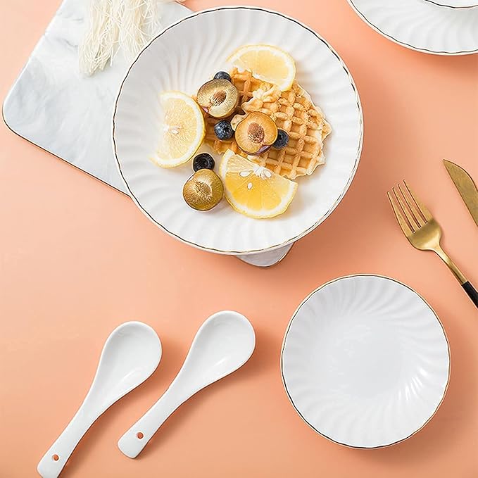 Dinnerware Set Plates and Bowls Sets Modern Dinner Plate And Bowl Set Table Service For 6-8 Phnom Penh Tableware Set