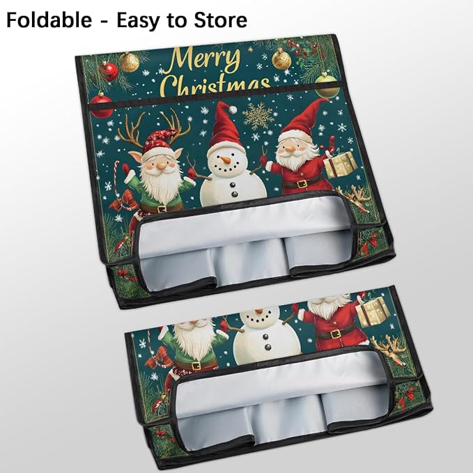 cfpolar Kitchen Aid Mixer Cover Compatible with 6-8 Quarts Christmas Santa Claus Snowman Stand Mixer Cover Kitchen Aid Mixers Accessories Appliance Organizer Bag Dust Covers with Zipper Pocket