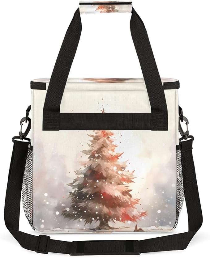 Xmas Tree Coffee Maker Carrying Bag Gothic Tree Portable Travel Storage Tote Bag Compatible with K-Mini or K-Mini Plus Single Serve Coffee Brewer Carrying Case with Multiple Pockets &amp Shoulder S