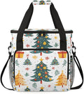 Xmas Tree Coffee Maker Carrying Bag Christmas Gift Travel Storage Bag Compatible with K-Mini or K-Mini Plus Single Serve Coffee Brewer Carrying Case with Multiple Pockets &amp Shoulder Strap