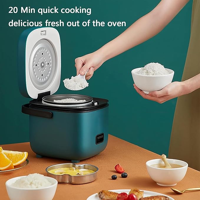 Mini Rice Cooker Perfect Rice Cooker Small for 2 Japanese Rice Cooker 1.2 Litre Non Stick Rice Pot with Steamer