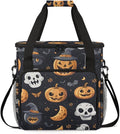 Retro Pumpkin Coffee Maker Carrying Bag Abstract Pumpkin Travel Storage Bag Compatible with K-Mini or K-Mini Plus Single Serve Coffee Brewer Carrying Case with Multiple Pockets &amp Shoulder Strap